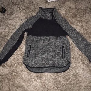 Gray and black fleece from Abercrombie and Fitch